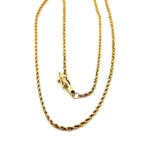 14K Gold Rope Chain (16” L) - Picture 1 of 5
